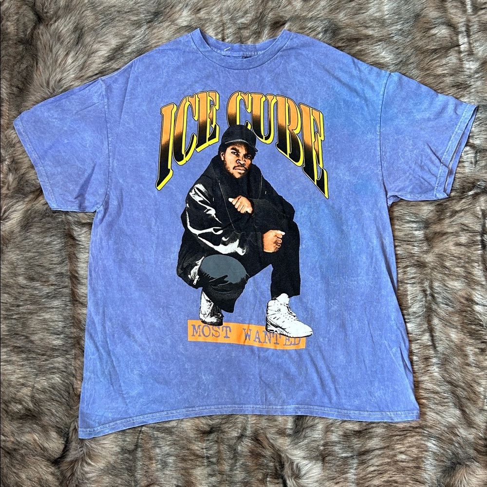 Ice Cube Most Wanted Crewneck Graphic Licensed Rap Tee XL